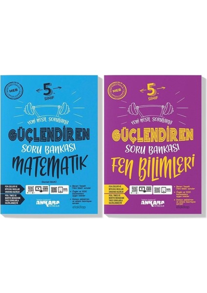 Ankara 5. Sınıf Matematik Fen Güçlendiren Soru Bankası Seti 2023 (2 Kitap)