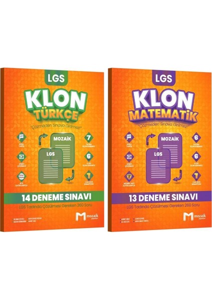 8. Sınıf Lgs Türkçe ve Matematik 27'li Klon Deneme Seti
