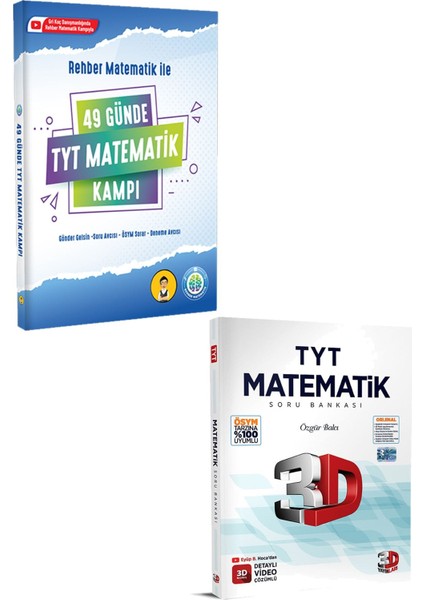 Rehber Matematik 49 Günde Tyt Matematik Kampı - 3D 2023 Tyt Matematik Soru Bankası