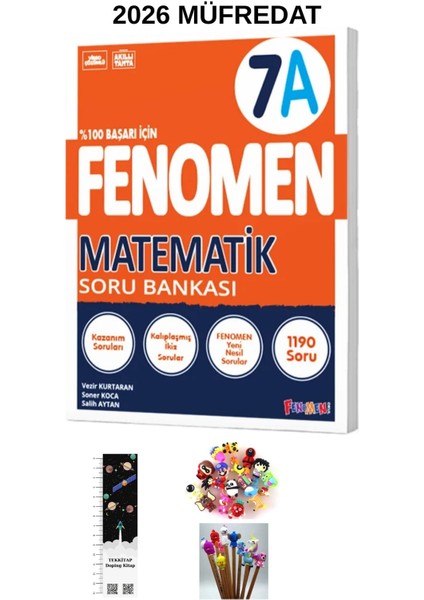 Fenomen 7. Sınıf A-B Matematik Soru Bankası ( 2kitap )2026 Müfredat(Uzay A.+ Kalem B.)Yeni Ürün fiyatları