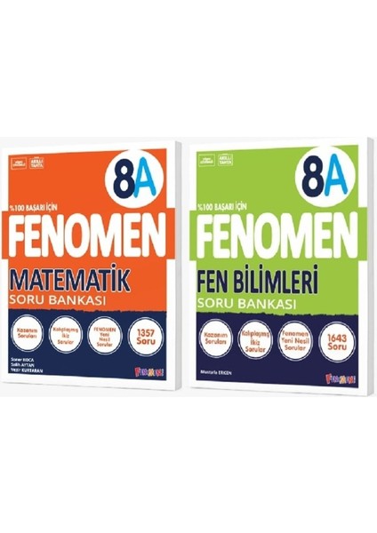 8. Sınıf Lgs Matematik (A) - Fen Bilimleri (A) Soru Bankası Seti (2 Kitap)