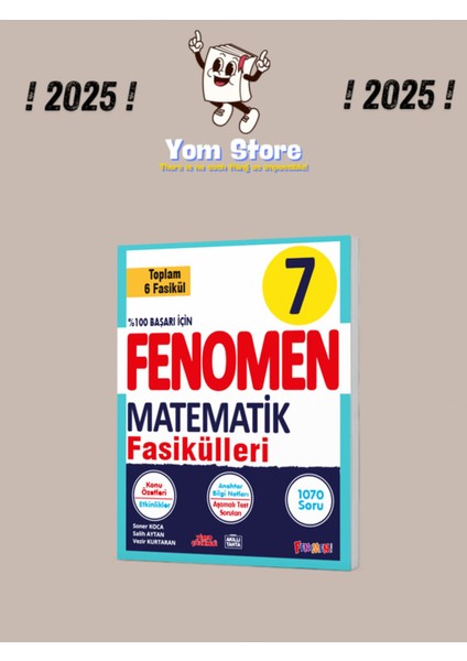 7. Sınıf Matematik Fasikülleri (6 Fasikül) Soru Bankası Set 2025