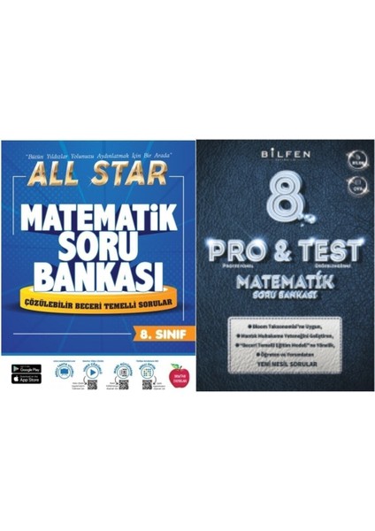 8. Sınıf All Star Matematik ve Yayınları Pro Test Matematik Soru Bankası