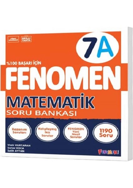 7. Sınıf Matematik A Fenomen Soru Bankası Fenomen Yayınları
