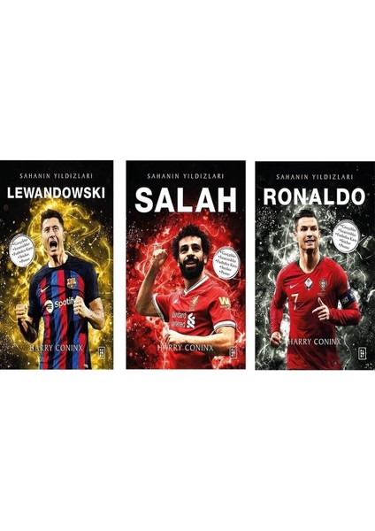 Sahanın Yıldızları Futbolcu Ronaldo Lewandowski Salah 3 Kitap Set