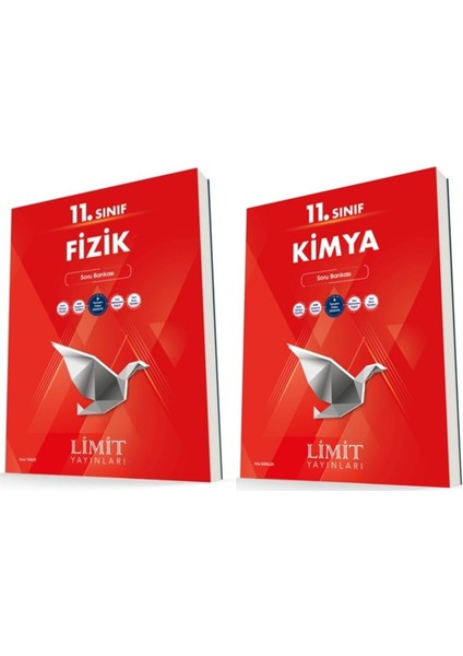 Limit 11. Sınıf Fizik + Kimya Soru Bankası Seti 2 Kitap