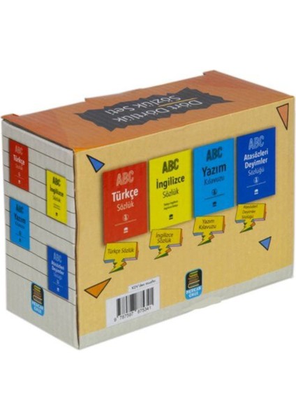 Dört Dörtlük Sözlük Seti Abc Ilk ve Orta Öğretim Tdk Uyumlu (4 Kitap Kutulu) modelleri