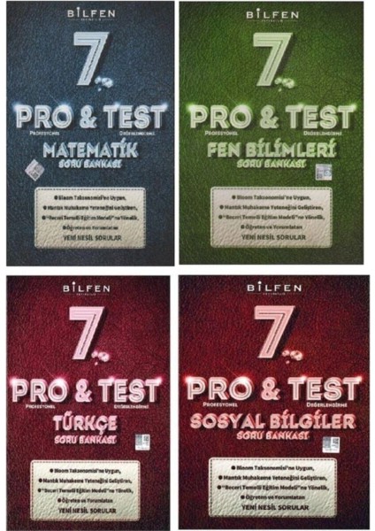7.sınıf Protest Soru Bankası Seti 4 Kitap