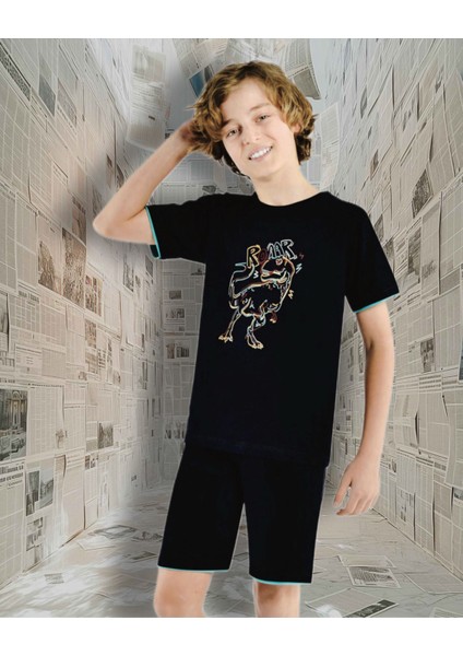 Markası 504 Erkek Çocuk Baskılı Pijama Takımı