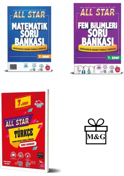 7.sınıf All Star Matematik Fen Bilimleri ve Türkçe Soru Bankası