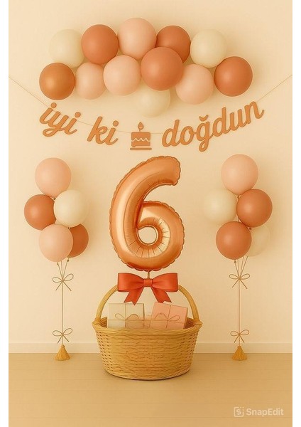 Rose Goldlu Iyiki Doğdun Doğum Günü Yaş Balon Set