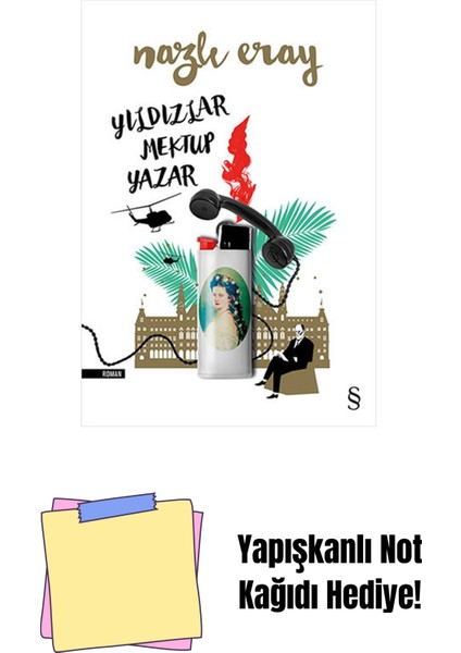 Yıldızlar Mektup Yazar + Yapışkanlı Not Kağıdı