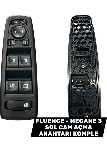 Fluence - Megane 3 Sol Cam Açma Anahtar Paneli Komple 254000006R