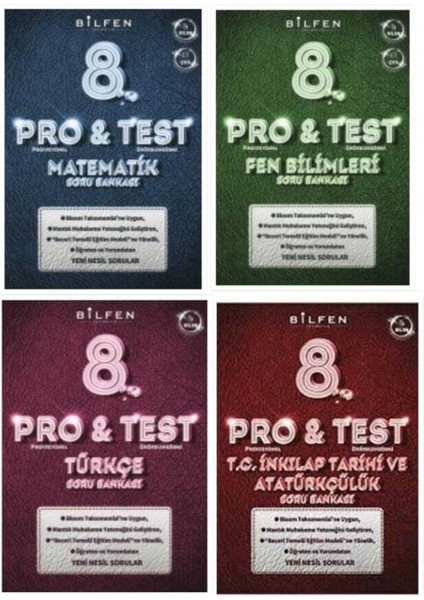 Protest 8. Sınıf Matematik Türkçe Fen Bilimleri Inkilap Soru Bankası 4 Kitap 2023