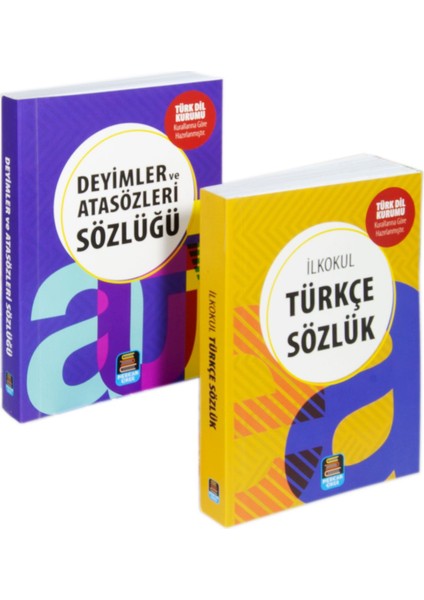 Türkçe Sözlük ve Atasözleri Deyimler Sözlüğü Tdk Onaylı 1.hamur Karton Kapak 2'li Set
