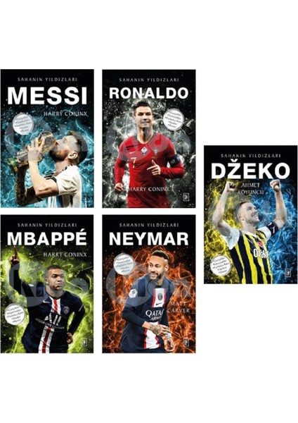 Sahanın Yıldızları Dzeko Messi Ronaldo Mbappe Neymar 5 Kitap