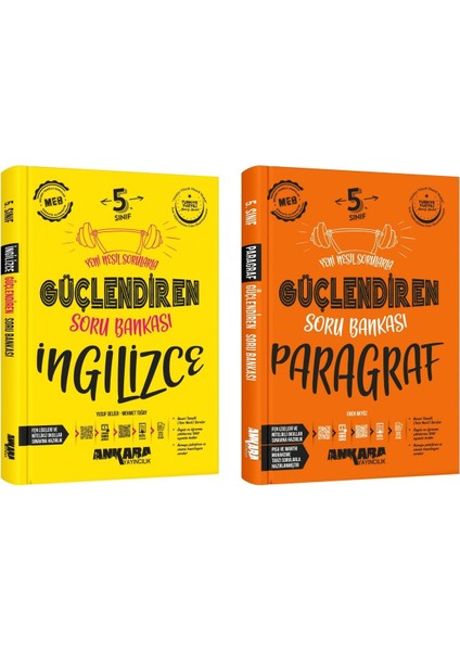 Ankara 2025 5. Sınıf Ingilizce + Paragraf Güçlendiren Soru Bankası Seti 2 Kitap Güncel Müfredat