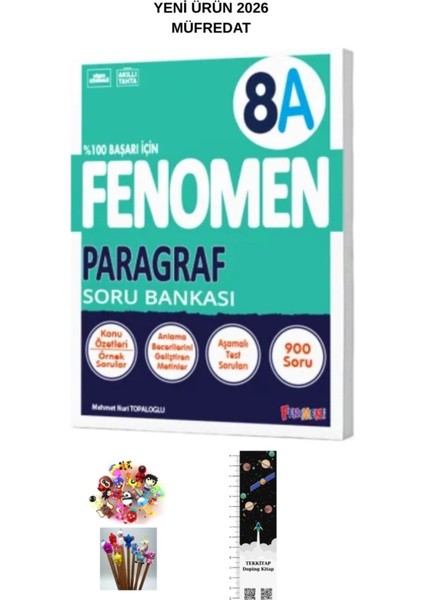 Fenomen 8. Sınıf A-B Paragraf Soru Bankası (2 Kitap )(Uzay A.+Kalem B)Yeni 2026 Müfredat modelleri