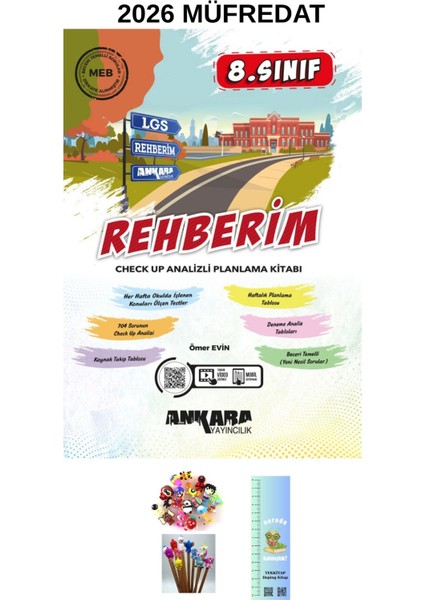 Ankara 8. Sınıf Rehberim Check Up Analizli Planlama Kitabı 2026 Müfredat(Tırtıl A,+Kalem B.)Yeniürün