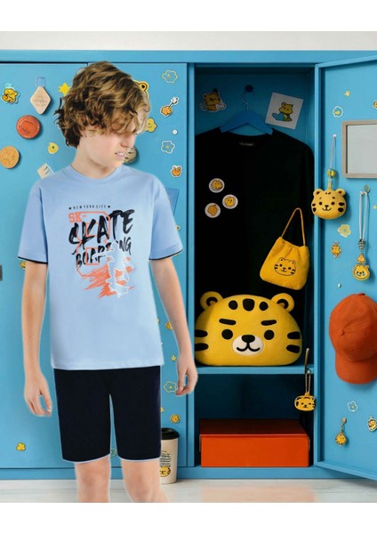 Markası 500 Erkek Çocuk Baskılı Pijama Takımı