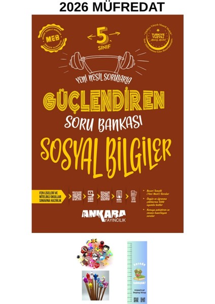 Ankara Güçlendiren 5. Sınıf Sosyal Bilgiler Soru Bankası (Tırtıl A.+Kalem Başlğı )2026 Maarif Modeli