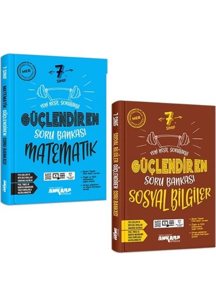 Ankara 2025 7. Sınıf Matematik Sosyal Bilgiler Güçlendiren Soru Seti 2 Kitap
