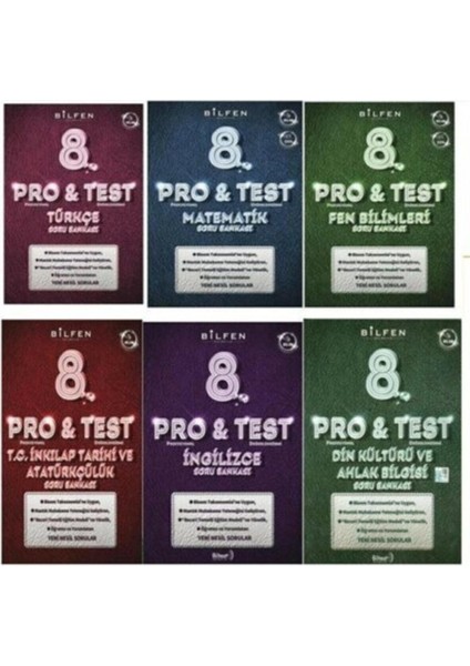 Bilfen 8. Sınıf Protest Tüm Dersler Soru Bankası Kampanyalı Set 6