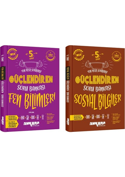 Ankara 2025 5. Sınıf Fen Bilimleri + Sosyal Bilgiler Güçlendiren Soru Bankası Seti 2 Kitap Güncel Mü