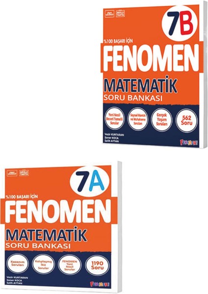 7. Sınıf Fenomen Matematik A B Tüm Dersler Soru Bankası Set