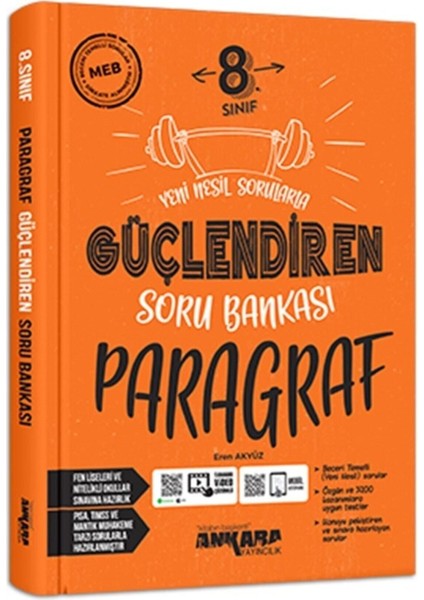 Ankara Yayınları 8. Sınıf Matematik Türkçe Fen Bilimleri Paragraf Güçlendiren Soru Bankası 4 Lü Set fiyatları