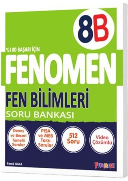 Fenomen Okul 8. Sınıf Fen Bilimleri Soru Bankası (B) / 9786258450224