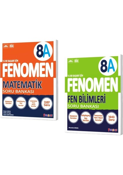 8.sınıf 8 Matematik A Soru Bankası+8 Fen Bilimleri A Soru Bankası