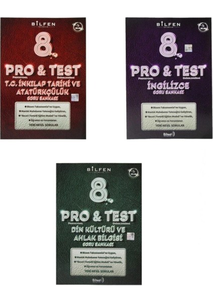 Bilfen 8. Sınıf Protest 3'lü Kitap Seti