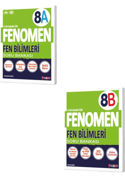 8. Sınıf Fenomen Fen Bilimleri A B Tüm Dersler Soru Bankası Set
