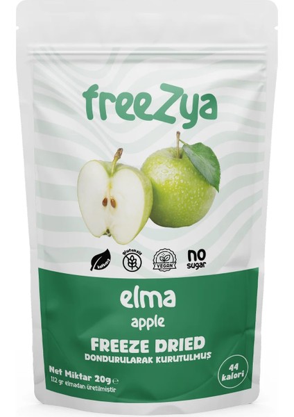 Freeze Dried Dondurularak Kurutulmuş Elma - 20 gr