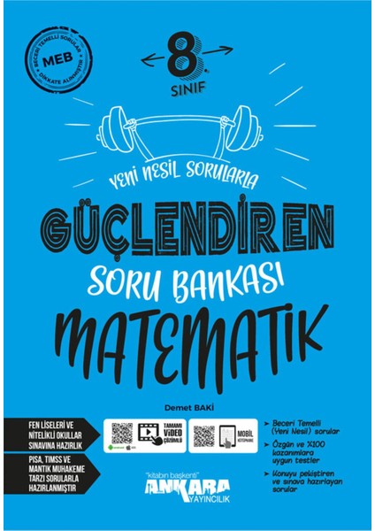 Ankara Yayınları 8. Sınıf Güçlendiren Türkçe + Matematik + Fen Bilimleri Soru Bankası Seti modelleri