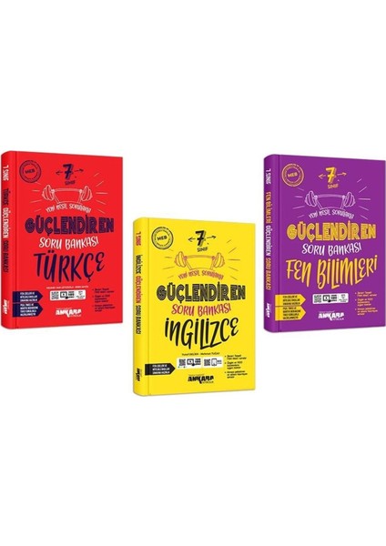 Ankara 2025 7. Sınıf Türkçe Fen Ingilizce Güçlendiren Soru Seti 3 Kitap