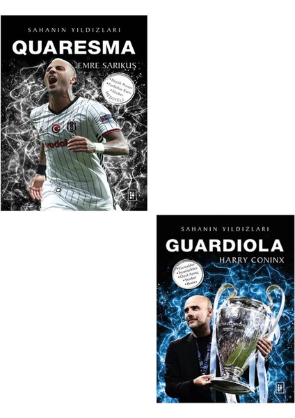 Quaresma - Guardiola Sahanın Yıldızları ( Büyük Poster Sticker Futbolcu Kartı Hediye ) 2 Kitap