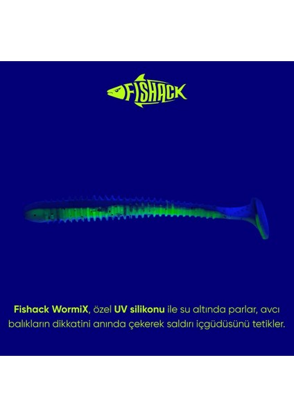 Silikon Kurt Yem - 4,2g 105MM - Turna/levrek Silikonu - 1 Adet - Mor/yeşil - Karides Kokulu fiyatları