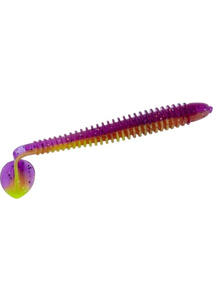 Silikon Kurt Yem - 4,2g 105MM - Turna/levrek Silikonu - 1 Adet - Mor/yeşil - Karides Kokulu modelleri