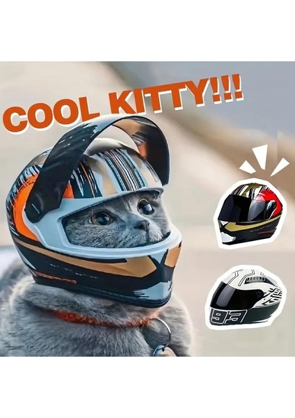 Kedi Için Motorsiklet Kaskı