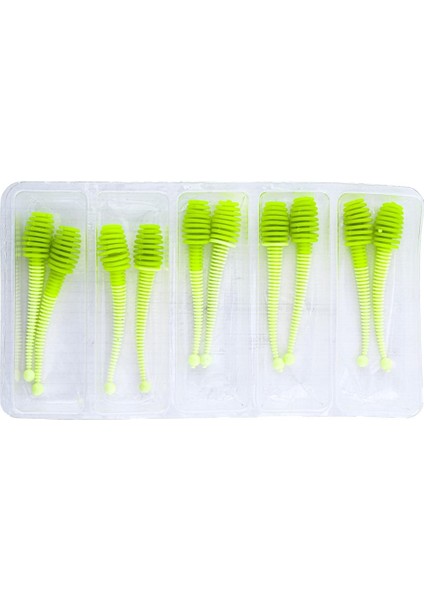 Silikon Kurt Yem - 2,1g 70MM - Fishack Wormix - 1 Adet - Yeşil/beyaz - Karides Kokulu fırsatları