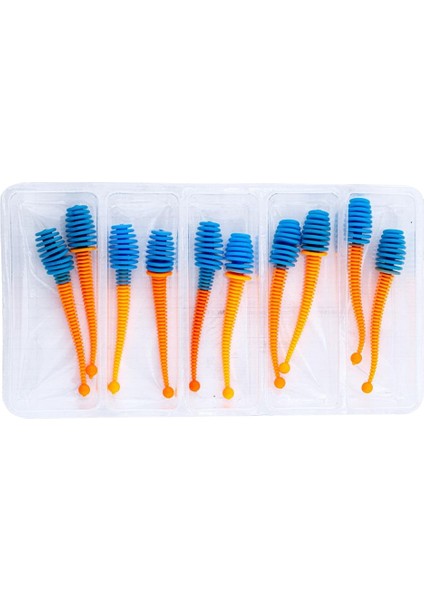 Silikon Kurt Yem - 2,1g 70MM - Fishack Wormix - 1 Adet - Mavi/turuncu - Karides Kokulu fırsatları