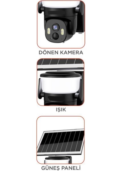 CMR30 Şarjlı Duvar Lambası Görünümlü Dış Mekan Kamerası Akıllı Ip Güneş Enerjili Kamera fırsatları