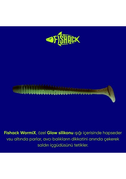 Silikon Kurt Yem - 4,2g 105MM - Turna/levrek Silikonu - 1 Adet - Yeşil/kahve - Karides Kokulu fiyatları