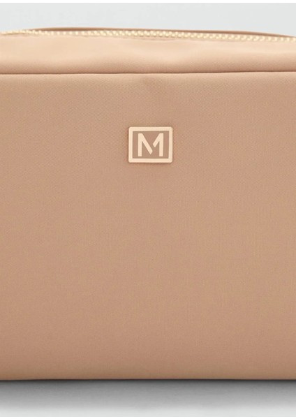 Logo Desenli Fermuarlı Kozmetik Çantası modelleri