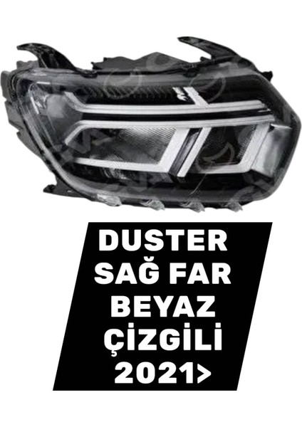 Duster Sağ Far 2021> Beyaz Çizgili 260106194R