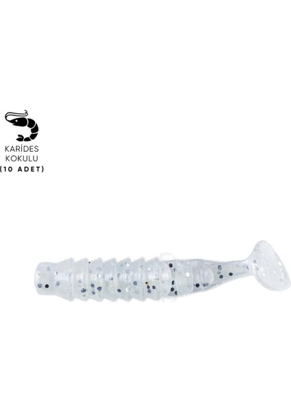 Silikon Kurt Yem - 1,5g 45MM - Fishack Wormix - 10 Adet - Silver