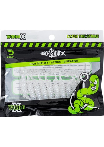 Silikon Kurt Yem - 1,5g 45MM - Fishack Wormix - 10 Adet - Silver fırsatları