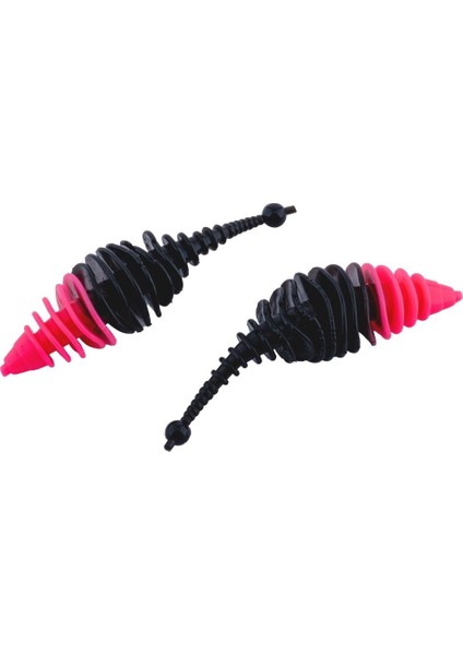 Silikon Kurt Yem - 3g 65MM - Fishack Wormix - 1 Adet - Pembe/siyah - Karides Kokulu modelleri